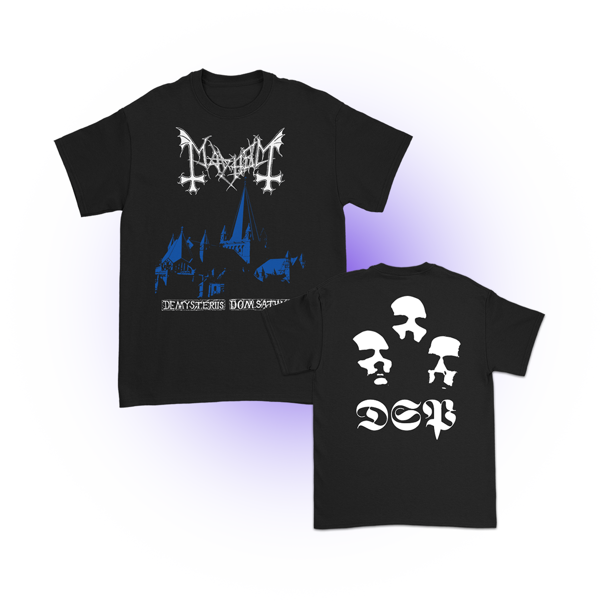 Mayhem (Blue De Mysteriis Dom Sathanas Black) T-Shirt