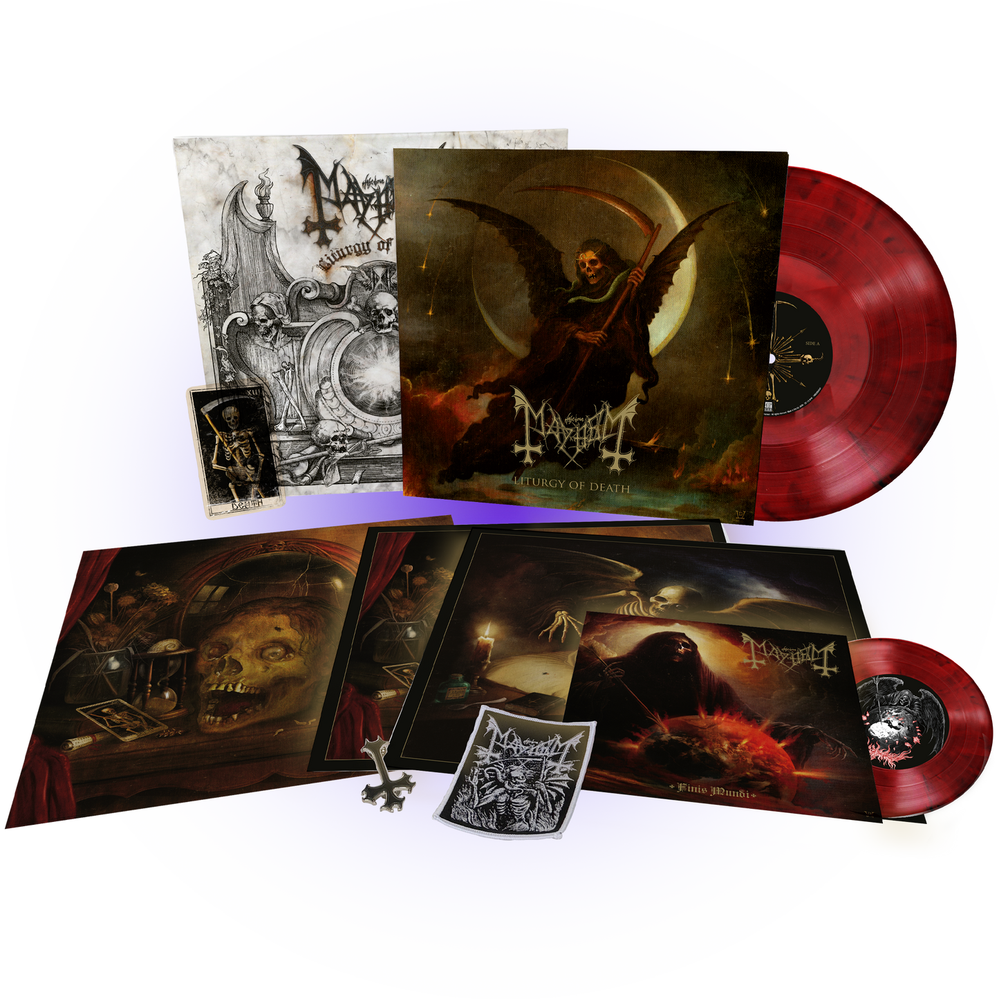 Mayhem (Liturgy Of Death) Red/Black Marble Vinyl Deluxe Box Set