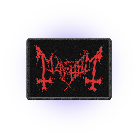 Mayhem (Logo Black Red) Patch