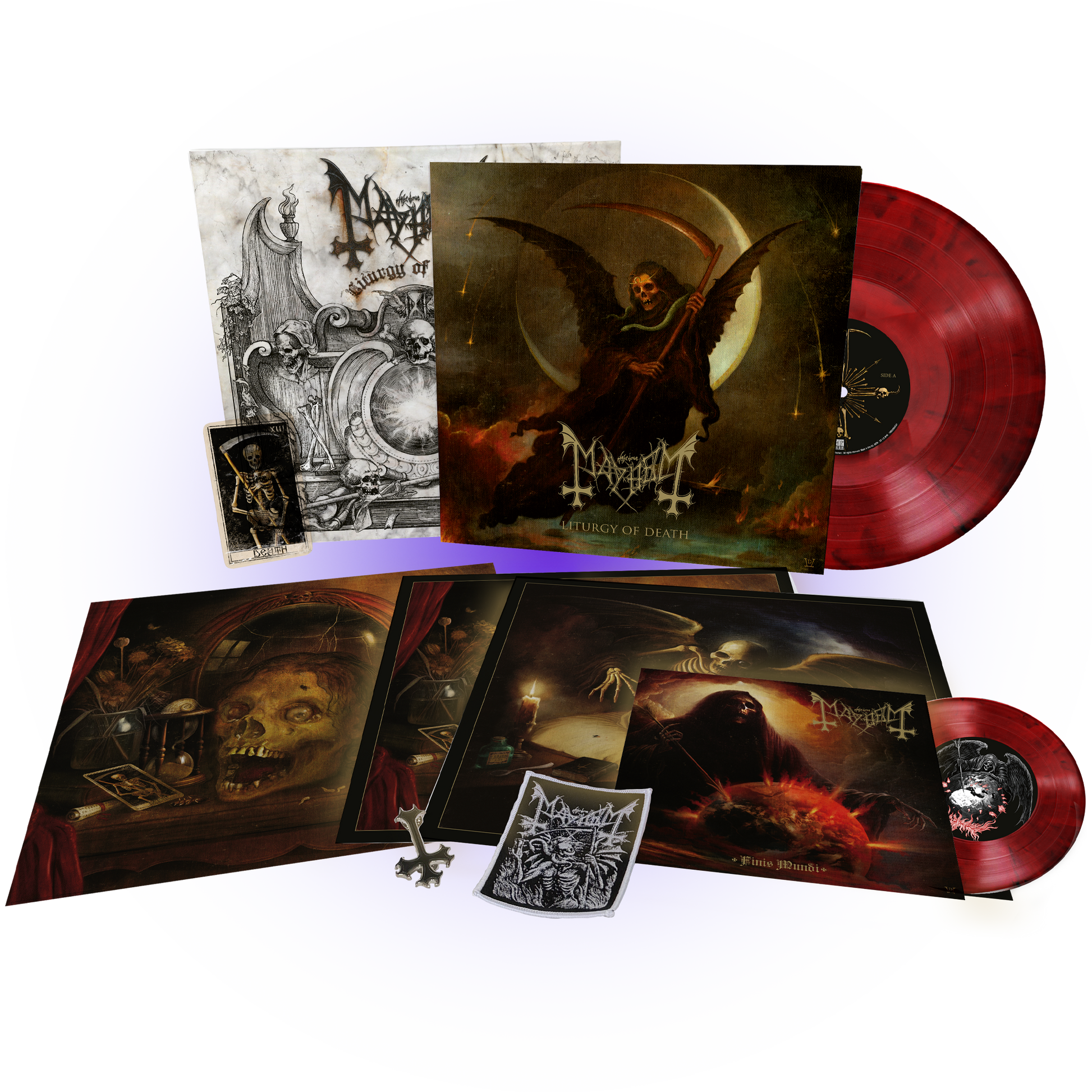 Mayhem (Liturgy Of Death) Red/Black Marble Vinyl Deluxe Box Set